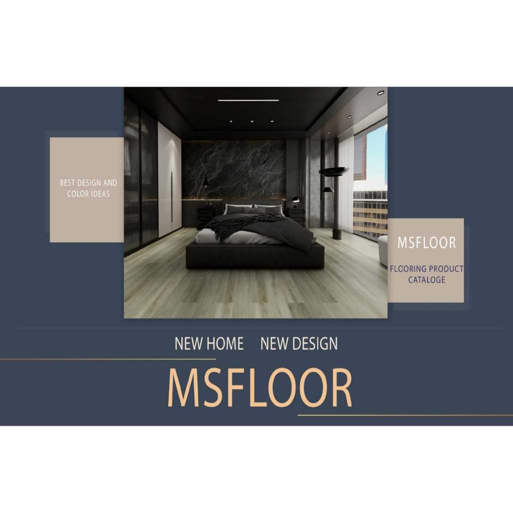 Lantai SPC MSFLOOR / Vinyl lantai 4+1mm / Vinyl SPC Msfloor serat kayu / cover area 2,23m2