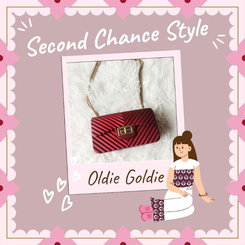 Tas Jelly Import Small Maroon