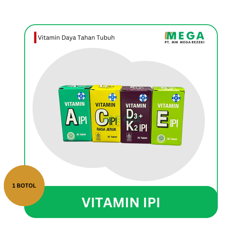 IPI Suplemen Multivitamin - Vit A IPI/ Vit C IPI/ Vit D3+K2 IPI/ Vit E IPI