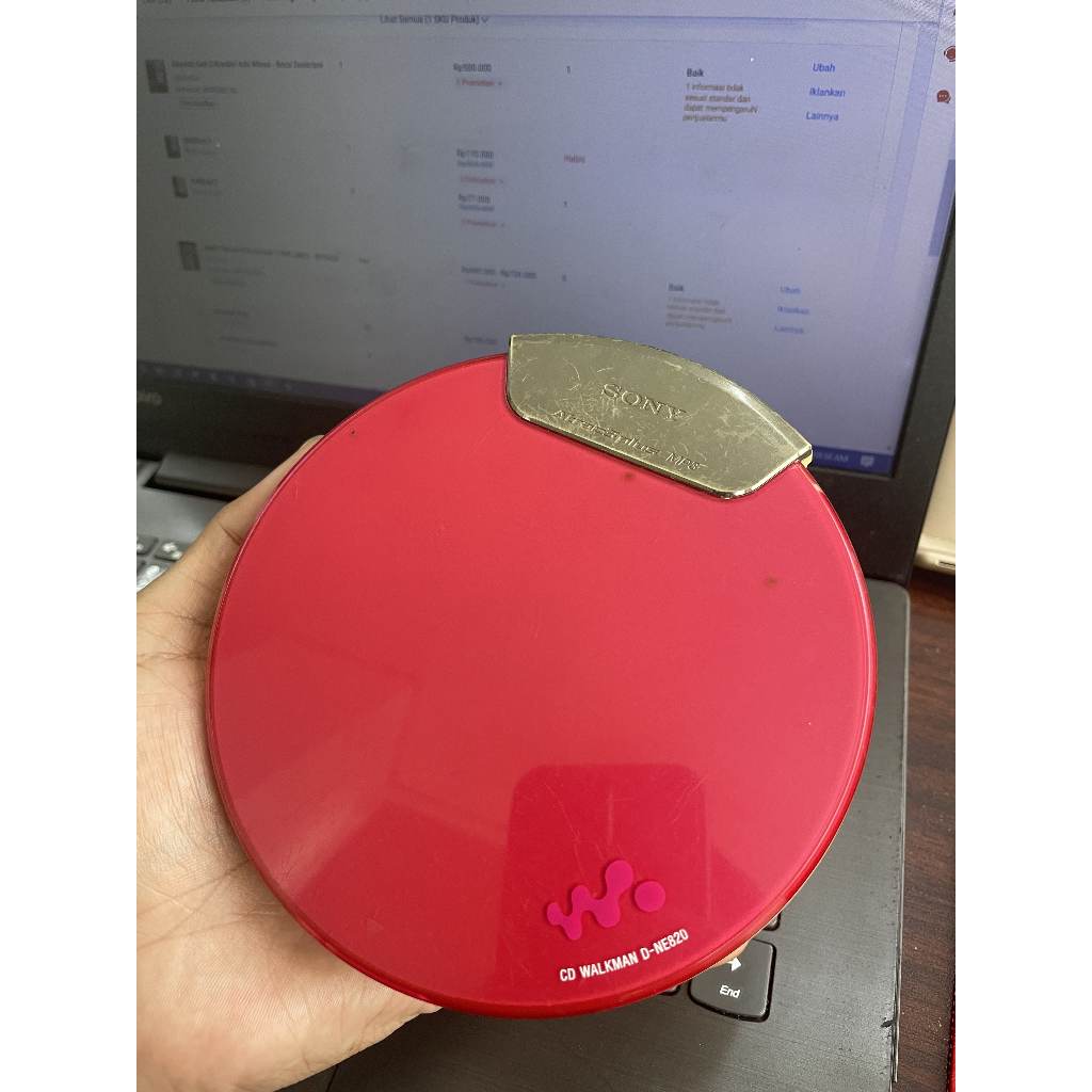 Sony Portable CD Player Walkam Pakai disc Kondisi Bahan