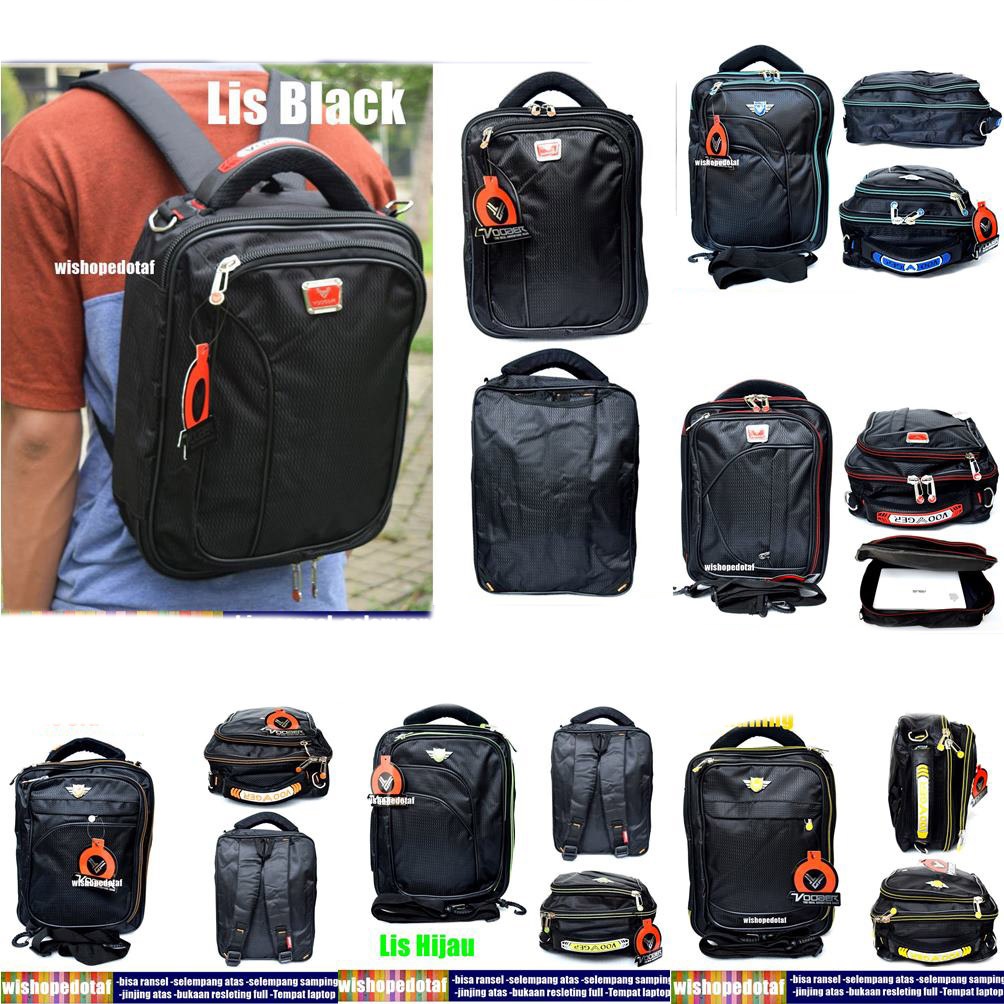 Tas Ransel Backpack Multifungsi  Vood  original 4in1 Vood Black
