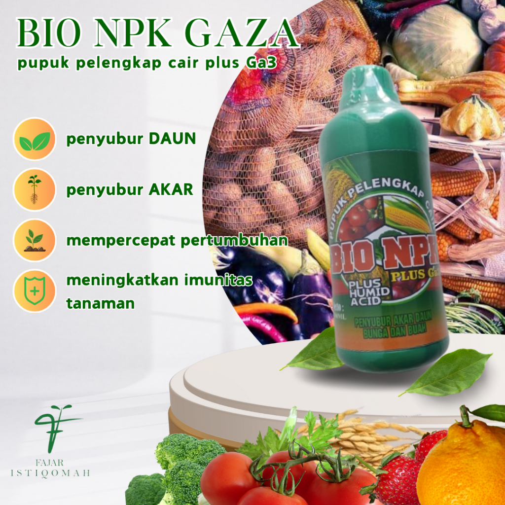 BIO NPK GAZA Pupuk Nutrisi Organik Pupuk Organik Cair POC Pupuk Penyubur Tanaman Pupuk Penyubur Daun