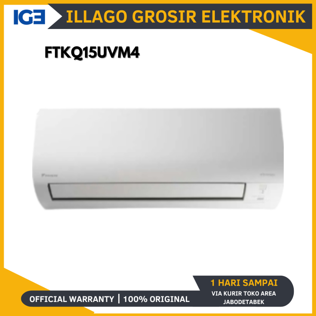 DAIKIN FTKQ15UVM4 / FTKQ15 AC FLASH Inverter 0.5PK Thailand STKQ15