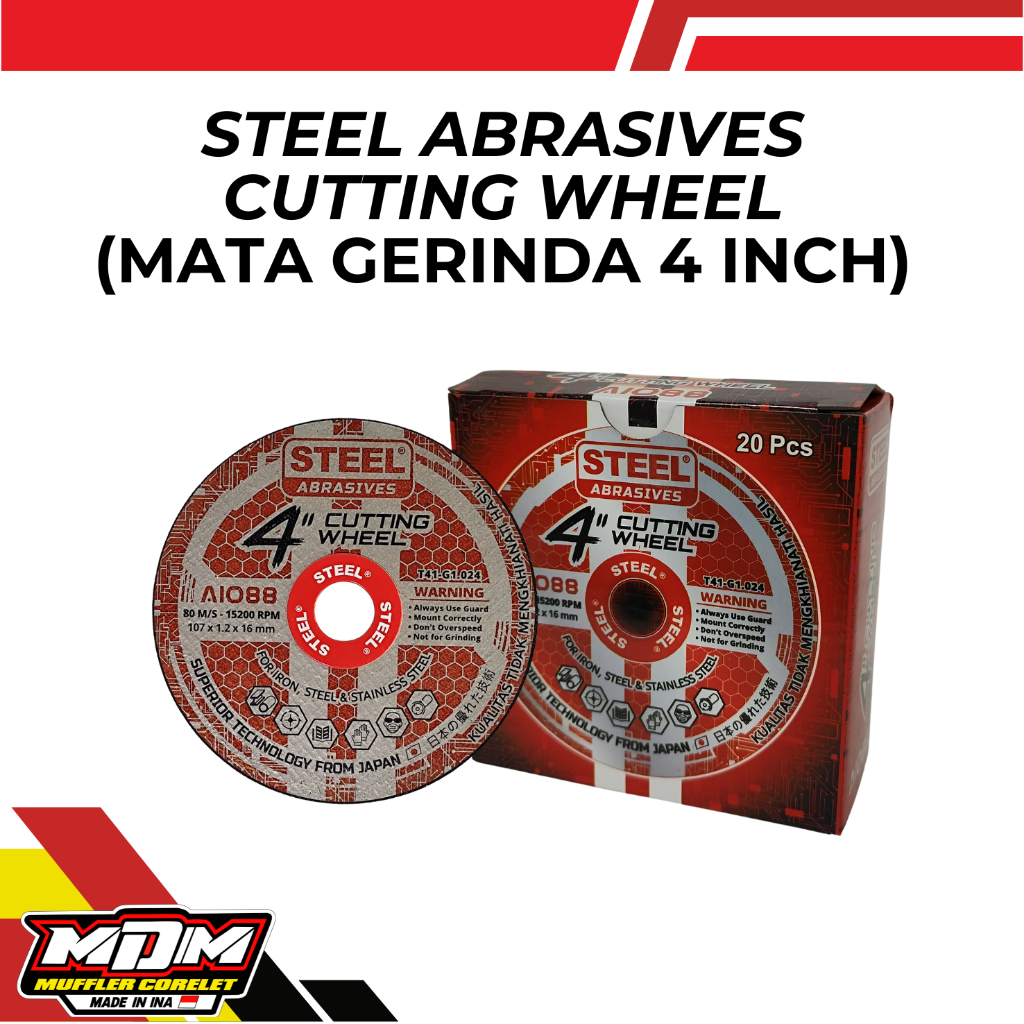 MDM RACING MUFFLER Mata Gerinda Potong Besi 4 In Per Box