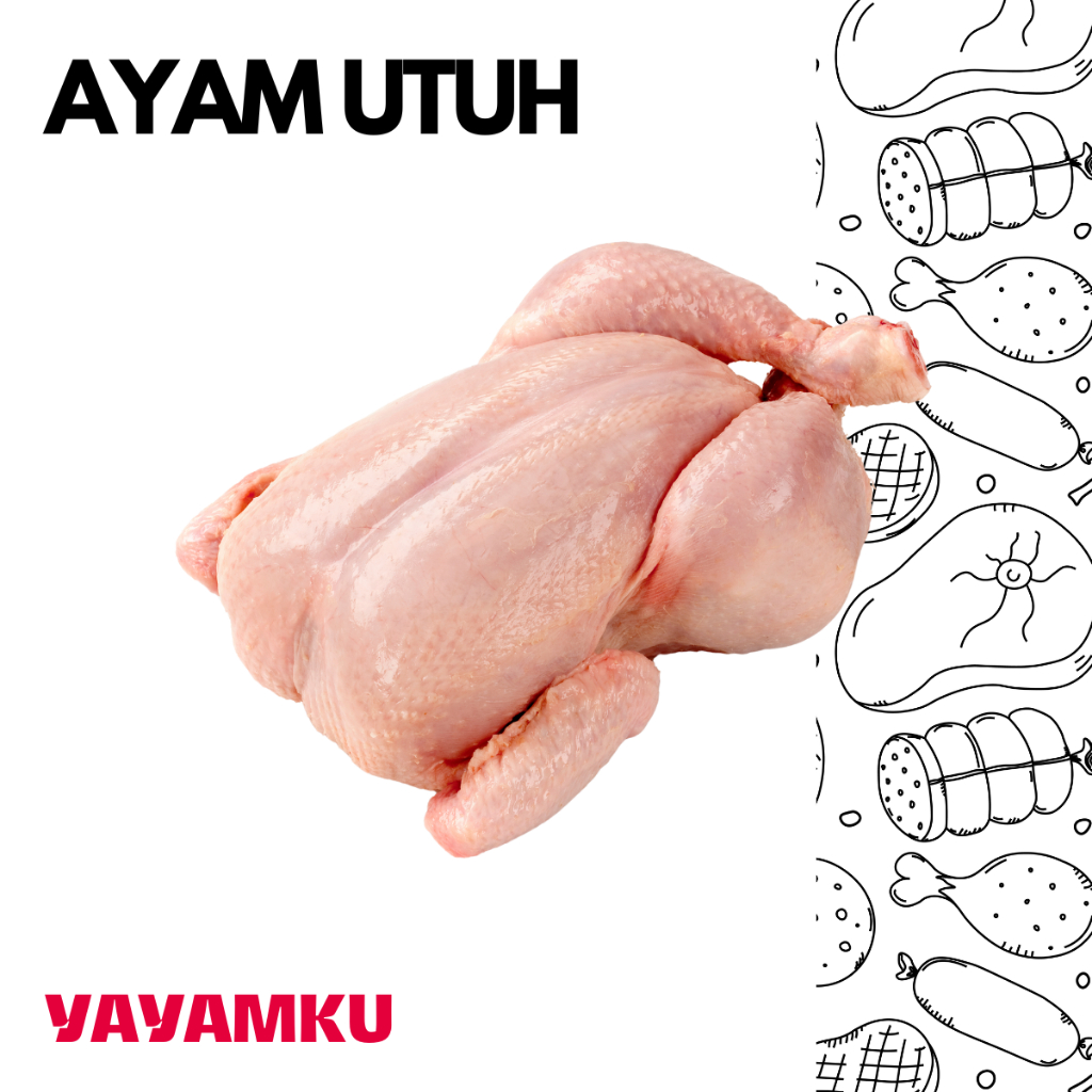 

YAYAMKU Ayam Fresh Utuh Dengan Kepala dan Ceker 1 Kg