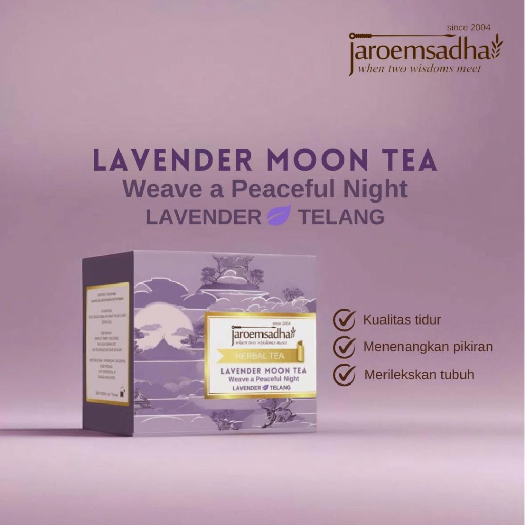 

Lavender Moon Tea, Herbal Tea Insomnia, Tidur Tea by Jaroemsadha