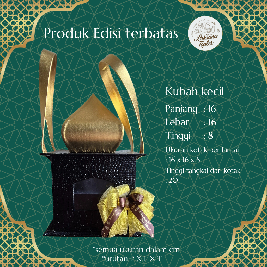 

KUBAH MASJID KECIL / BOX HAMPERS KUE KERING LEBARAN /KOTAK PARCEL IDUL FITRI