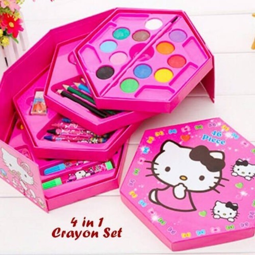 

NEW CRAYON SET ANAK 46 IN 1 - KARAKTER / NEW CRAYON MEWARNAI MELUKIS SET 46 IN 1 MURAH