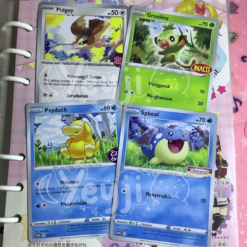 [READY] Pokemon Card promo Inaco, Chatime, Choki Choki, Indomaret limited (baca desc)