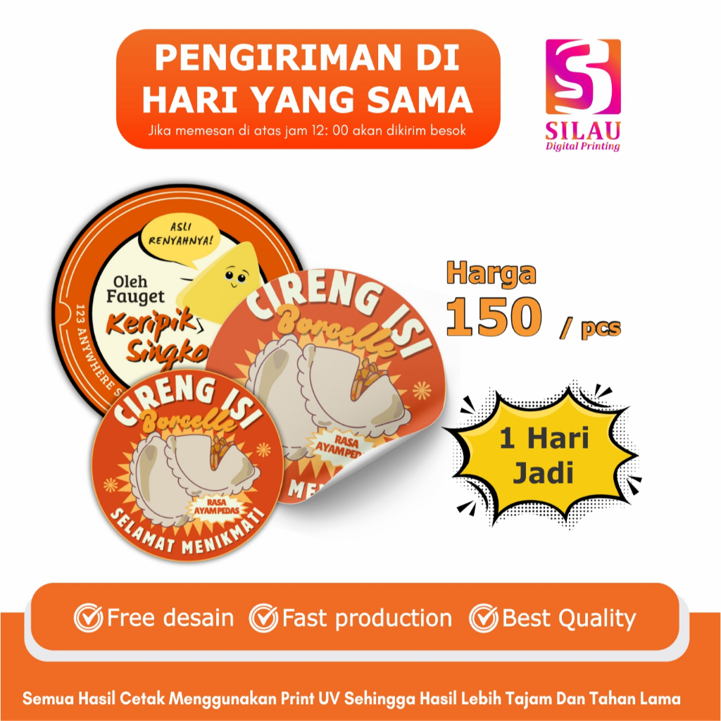 

SILAU ADV - Cetak Sticker Custom Chromo Label Makanan, label Minuman - StickerLingkaran