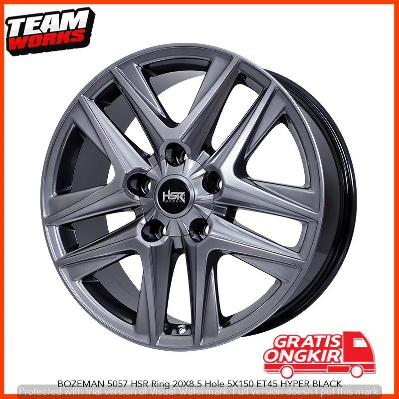 VELG MOBIL LAND CRUISER LEXUS LX RING20 HSR BOZEMAN HYPER BLACK PCD 5X150 LEBAR 9 ET45 VELEK R20