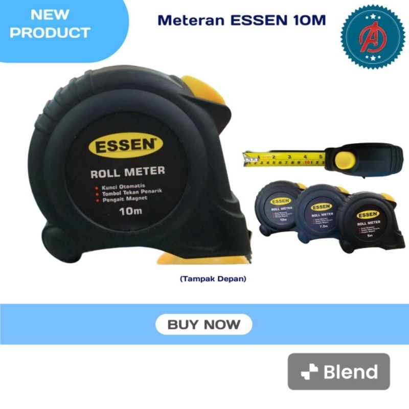Essen Meteran Tukang Bangunan - Roll Meter 10 M