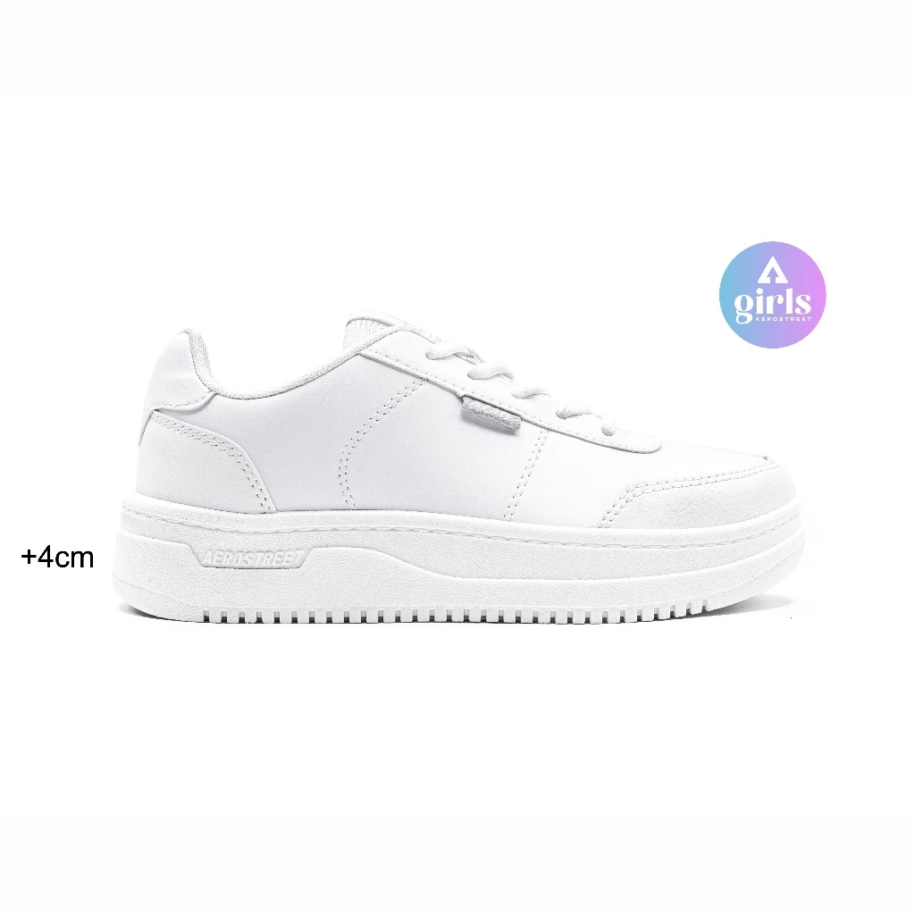 Aerostreet / Leona Putih Putih / BNIB - Sepatu Sneakers Casual Sport Pria Wanita Aero Street