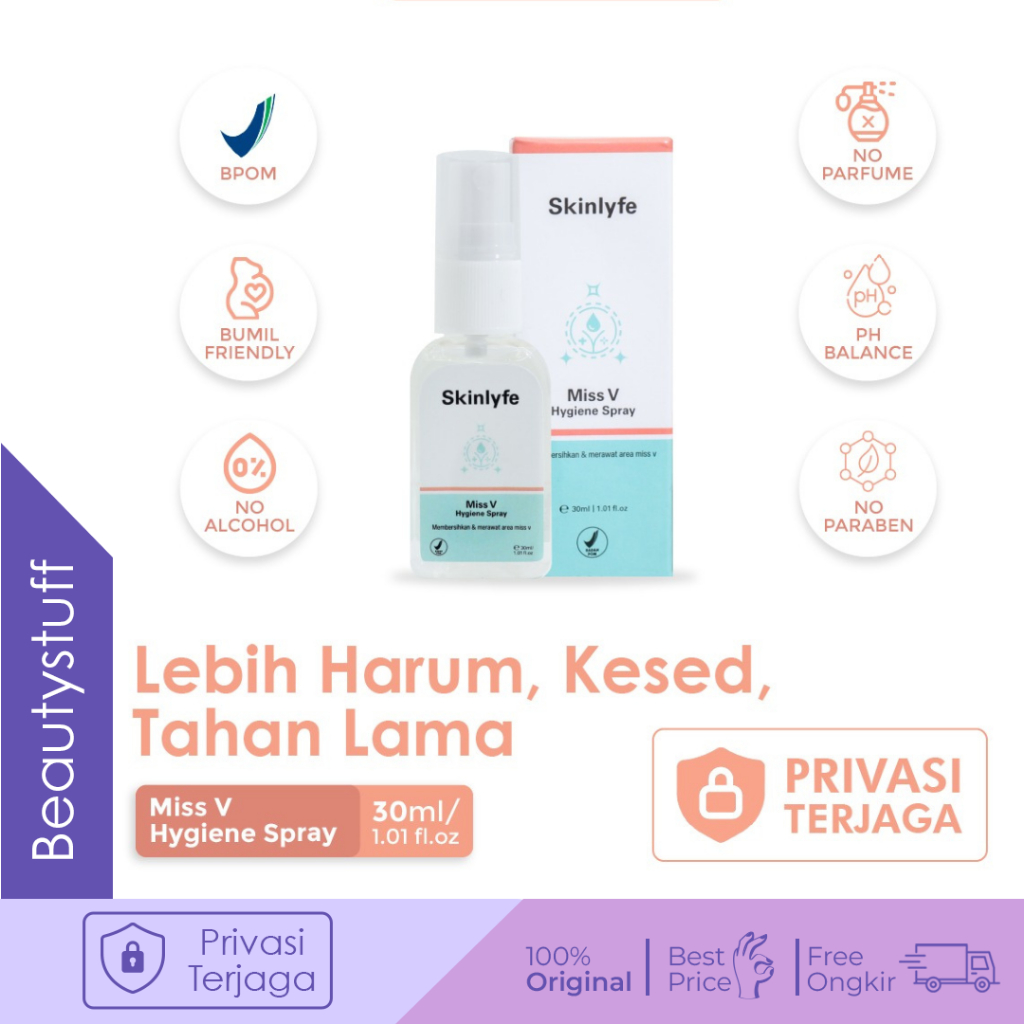 Skinlyfe - Pengharum Miss V Kewanitaan Pembersih Miss V Pewangi Kewanitaan Asli Original