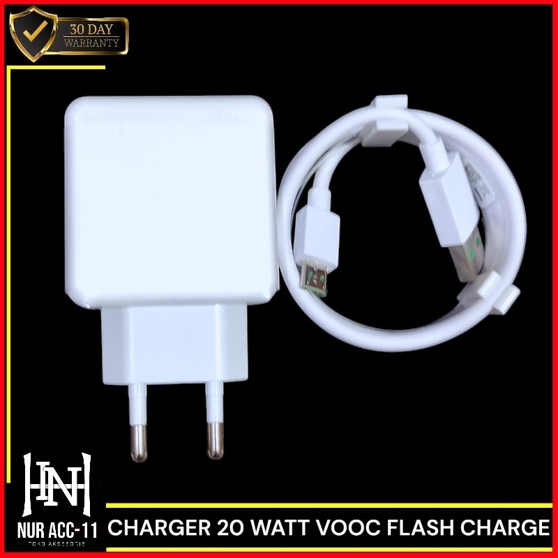 Charger OPPO 20 Watt Kabel Micro USB VOOC Flash Charge Original 100%