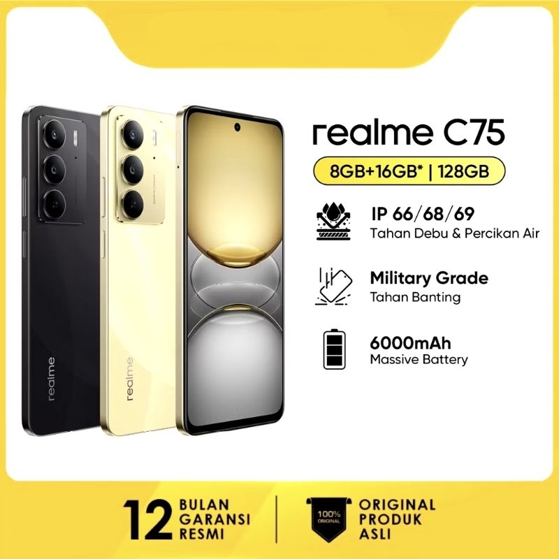 HP REALME C75 RAM 8/128GB GARANSI RESMI