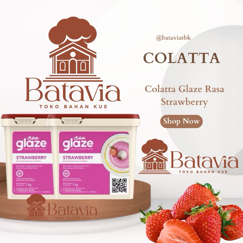 

Colatta Glaze Rasa Strawberry 1Kg | Colatta Glaze