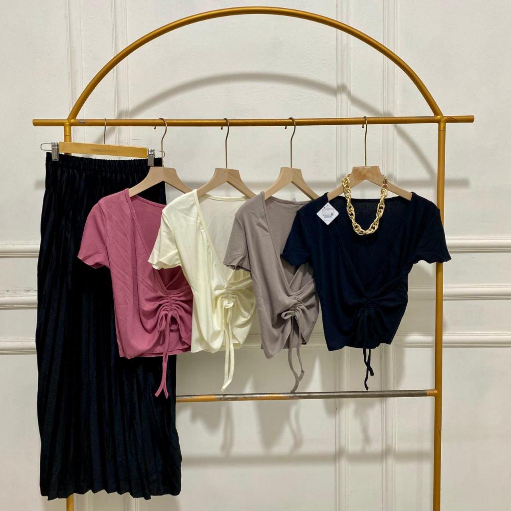 Setelan Rok Wanita / Set Atasan Serut / One Set Terbaru Wanita / Pakaian Wanita