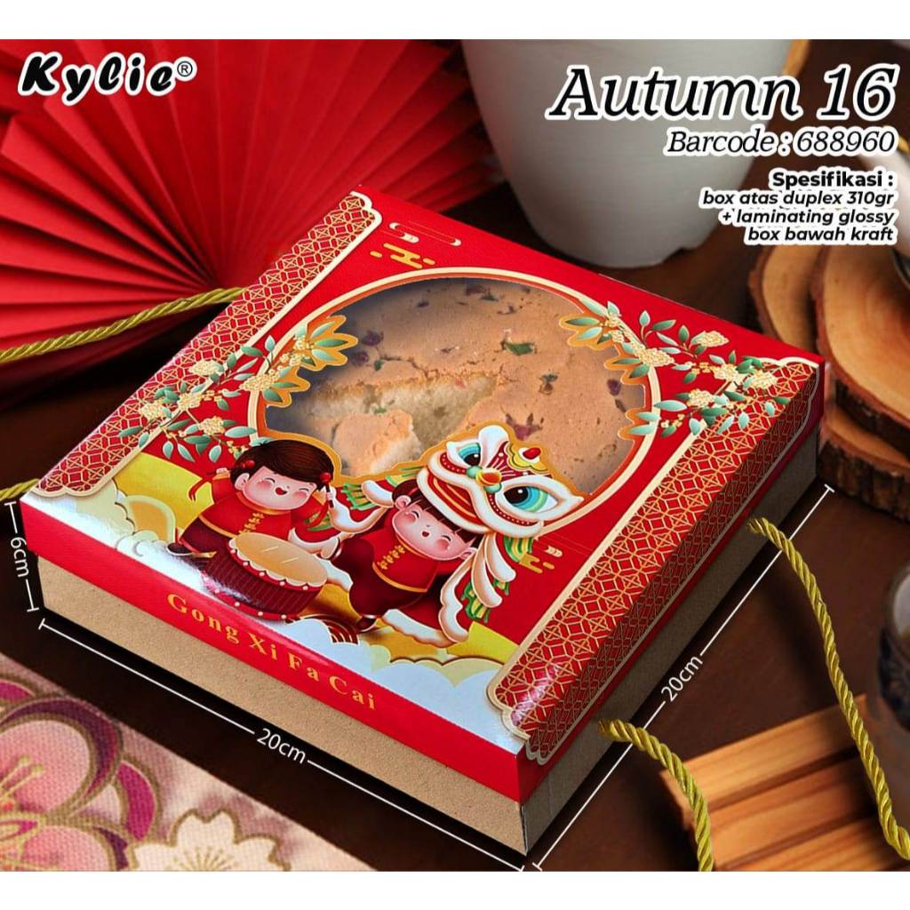 

Box Imlek AUTUMN Dus Kue Kering Box CNY 20x20x6cm [1 pcs]