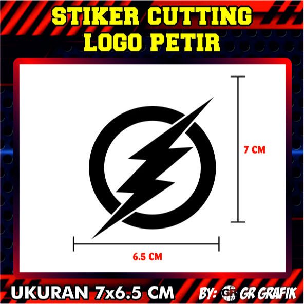 STIKER MOTOR VIRAL LOGO PETIR/STIKER TIMBUL/STIKER REFLEKTIF