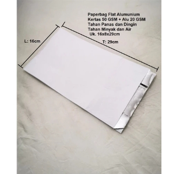 

(100pcs) Kantong kertas bahan Aluminium M Ukuran 16x8x29cm