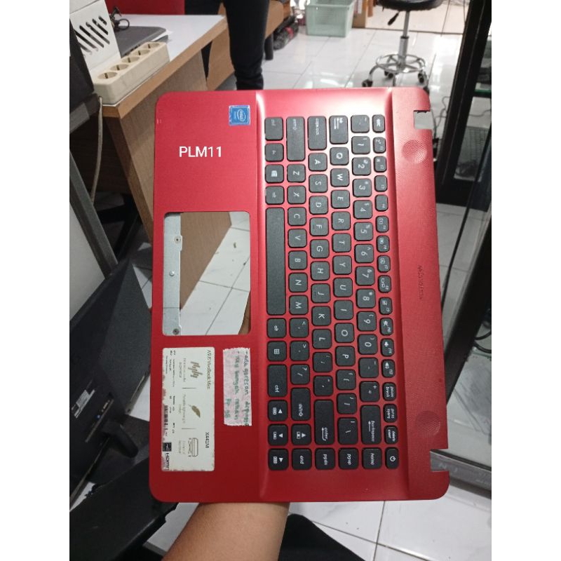 [MINUS] Palmrest keyboard merah Asus X441 X441U X441B X441M X441N X441S copotan original unit [SECON