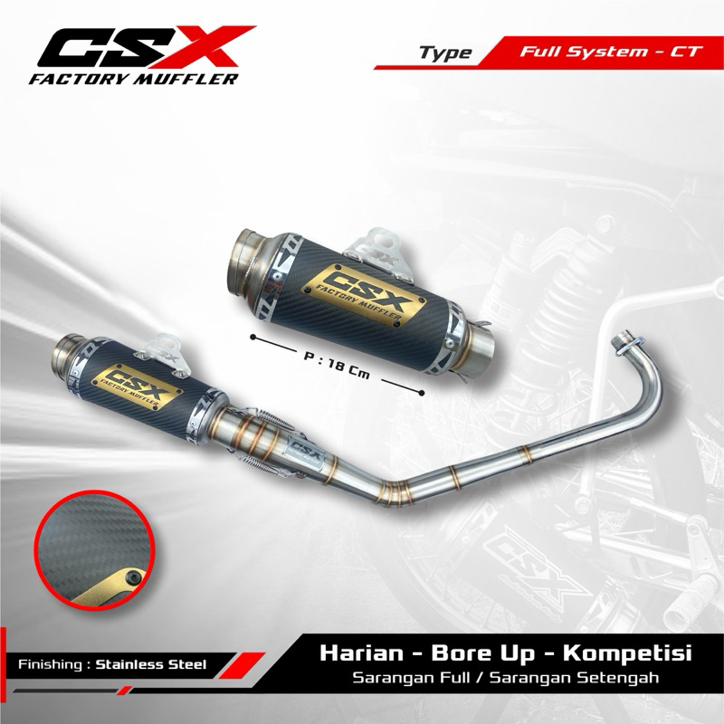 Kanlpot Racing CSX - Knalpot Racing Type CT (Carbon Twill) - by CSX FACTORY MUFFLER