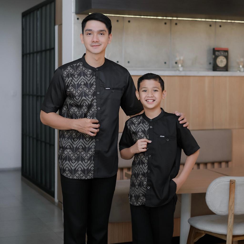 Kemko Motif Batik Kadam Couple Ayah dan Anak Laki-laki Premium