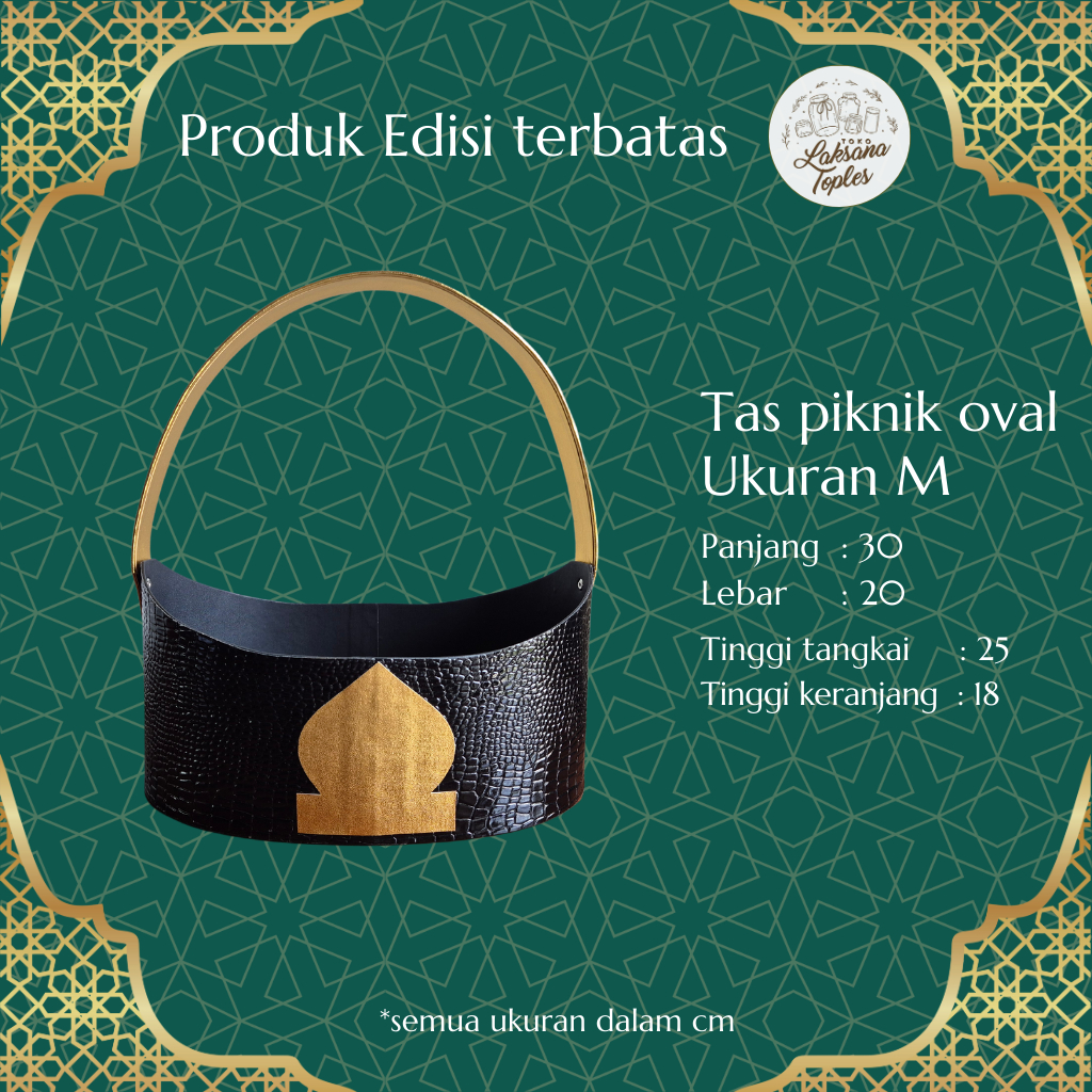 

TAS PIKNIK OVAL M KERANJANG HAMPERS COOKIES LEBARAN / KANTONG PARCEL KUE IDUL FITRI