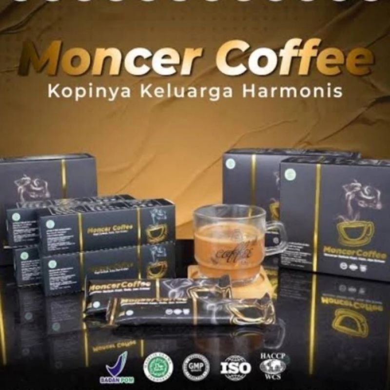 

COFFE MOANCER ORIGINAL 1 Box (8 Sachet) Garansi Uang Kembali Jika Palsu