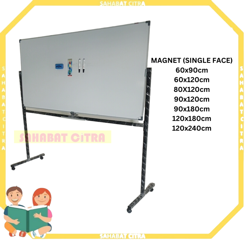 

PAPAN TULIS / WHITE BOARD KAKI 1 SISI MAGNET 白板