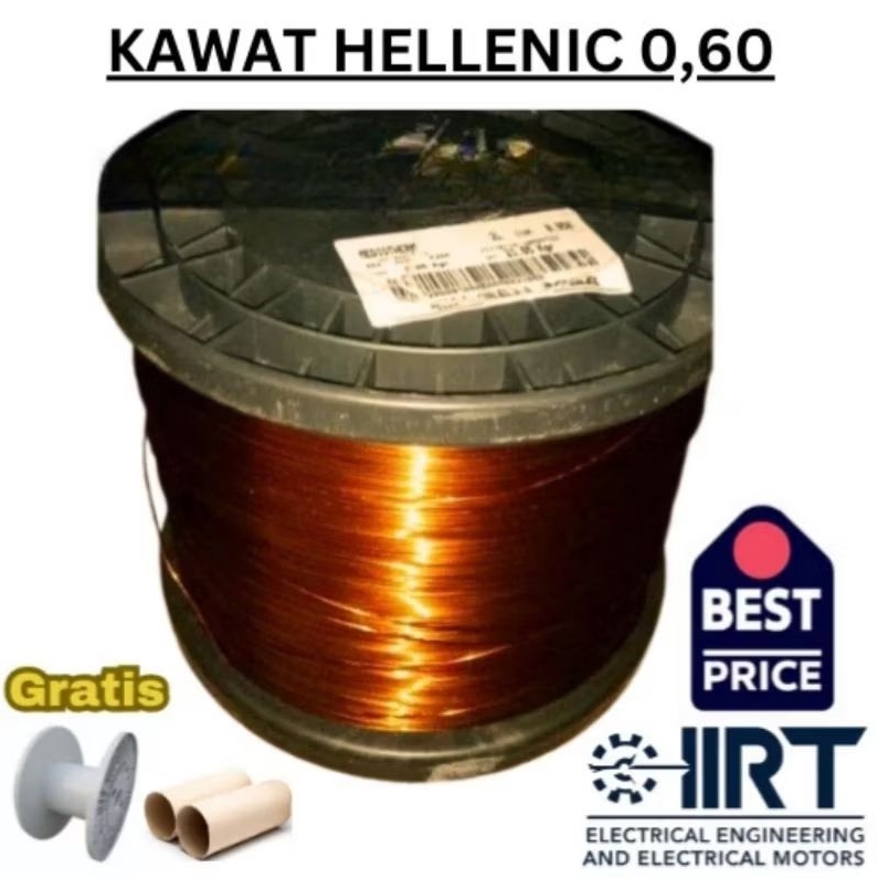 Kawat Email Tembaga 0,60 mm Gulungan Dinamo untuk Lilitan Motor dan Transformator
