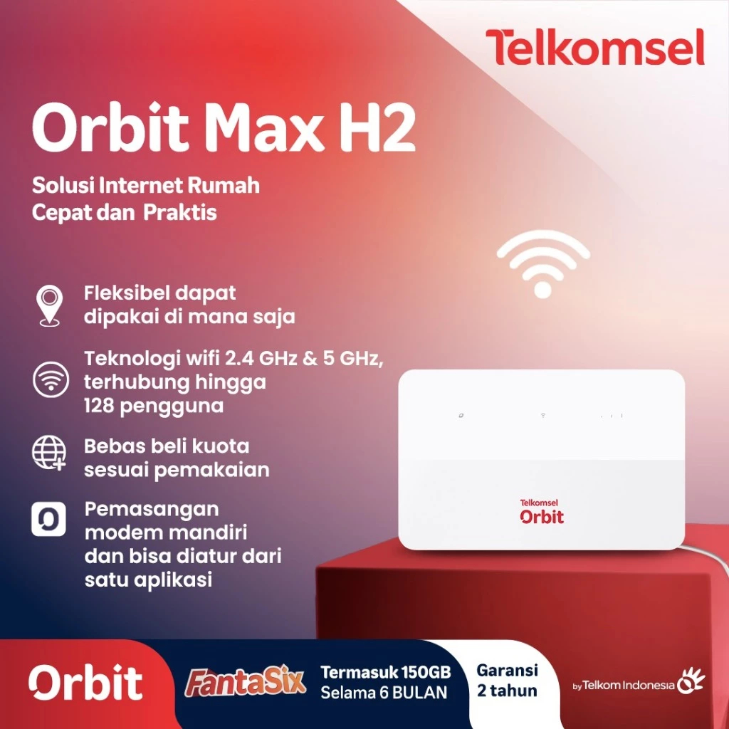 Telkomsel Orbit Max H2 Modem WiFi 4G High Speed