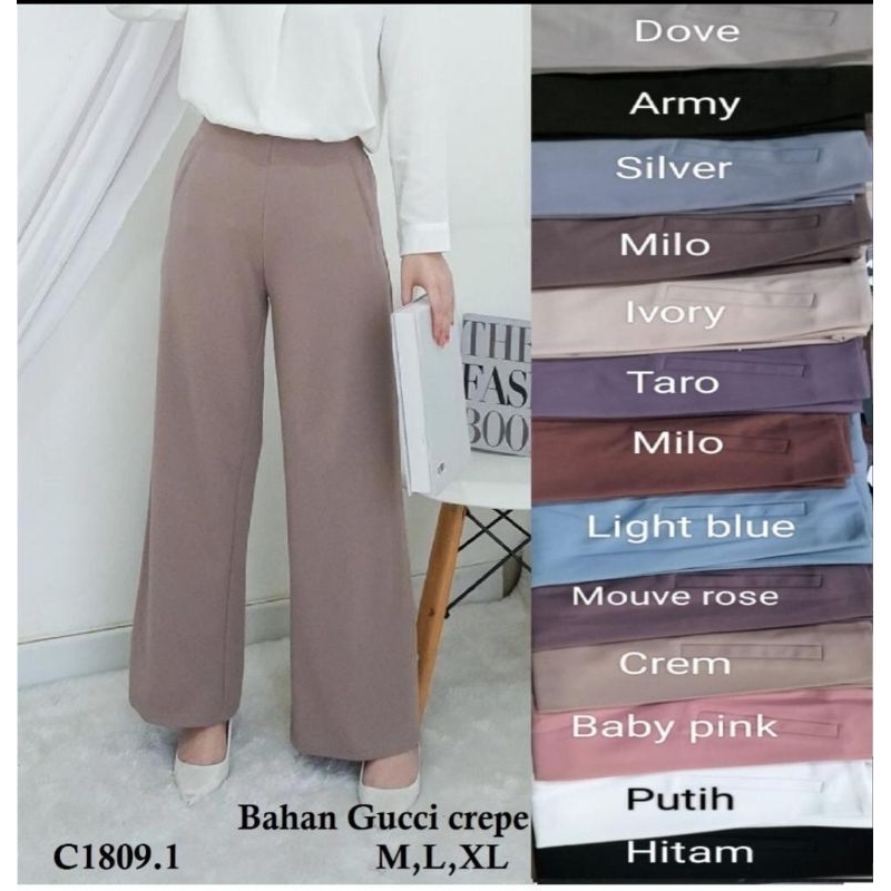 BRINA KULOT C.1809 SONIA/CELANA KULOT SONIA ORI // Cullote Sonia variasi Kantong Kiri kanan / Celana