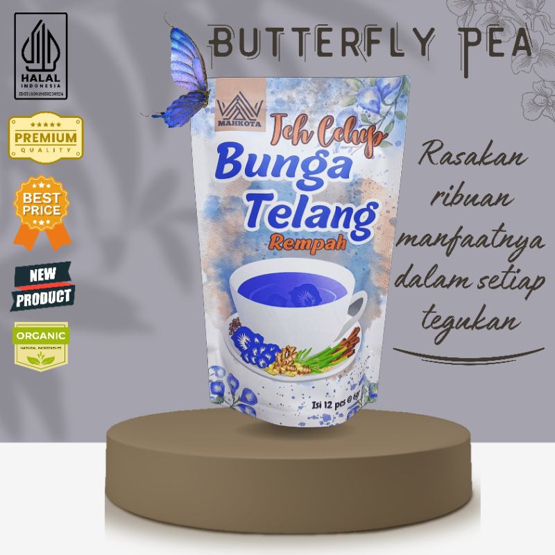 

Bunga Telang. Teh Celup Bunga Telang Rempah. Isi 12pcs