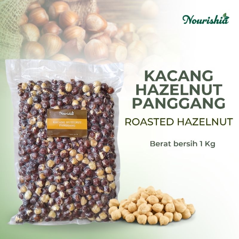 

Kacang Hazelnut Panggang 1 kg/ Roasted Hazelnut 1 kg - Cemilan Sehat Premium