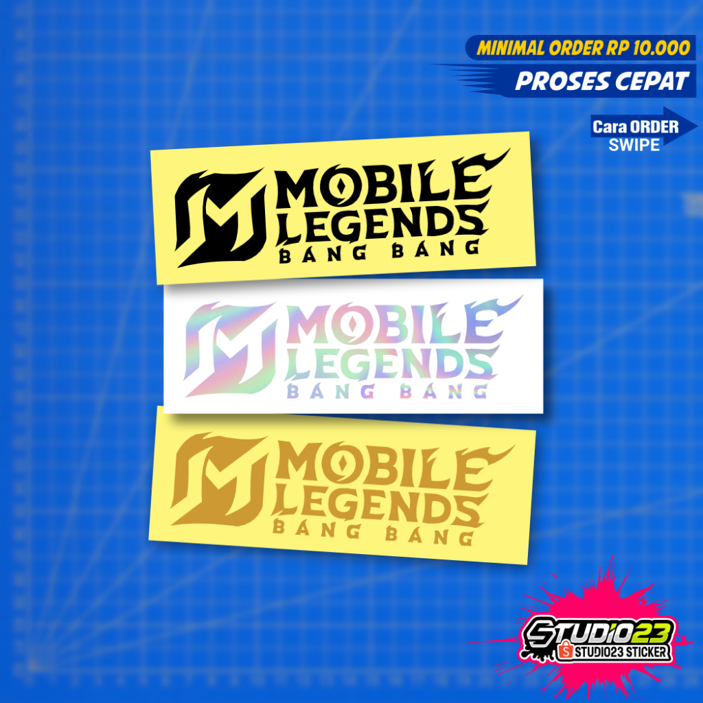 

Stiker Cutting Mobile Legends Bang-bang Sticker MLBB new Logo