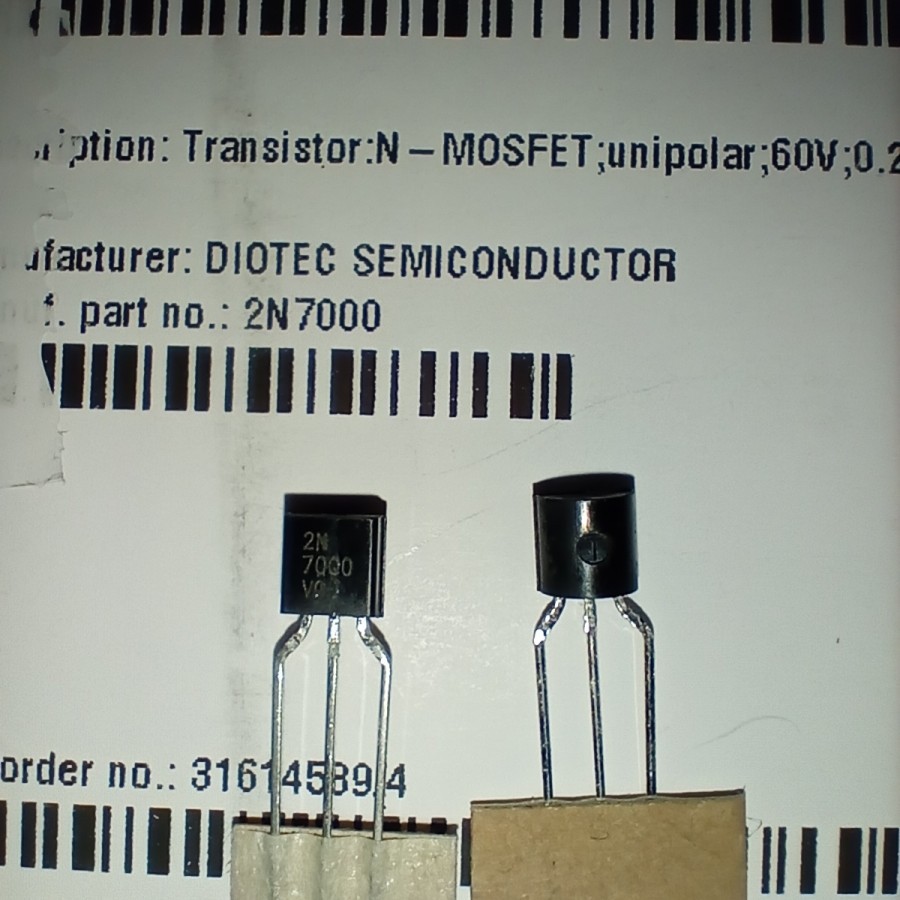 MOSFET 2N7000 2N7000 TO-92 Original DIOTEC SEMICONDUCTOR