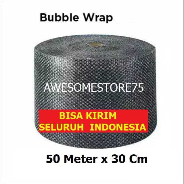 

SELURUH INDONESIA BISA 50 METER x LEBAR 30 cm BUBBLE WRAP HITAM BLACK per Roll 30 cm x 50 meter Paking Packing Plastik Pembungkus Terbaik Termurah Grosir Fragile