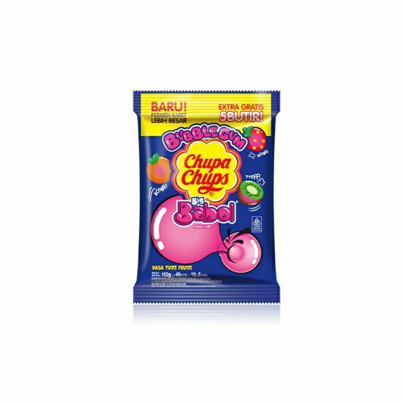 

Big babol permen karet rasa tutti frutti 1 bks 152g