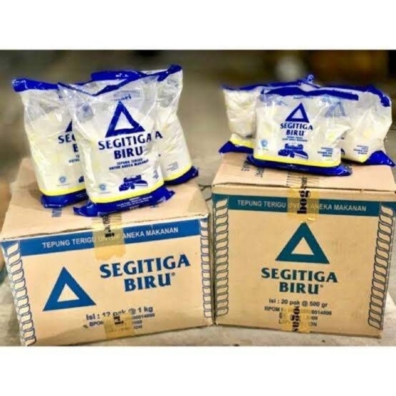 

Tepung segitiga biru 1 kg 1 dus isi 12