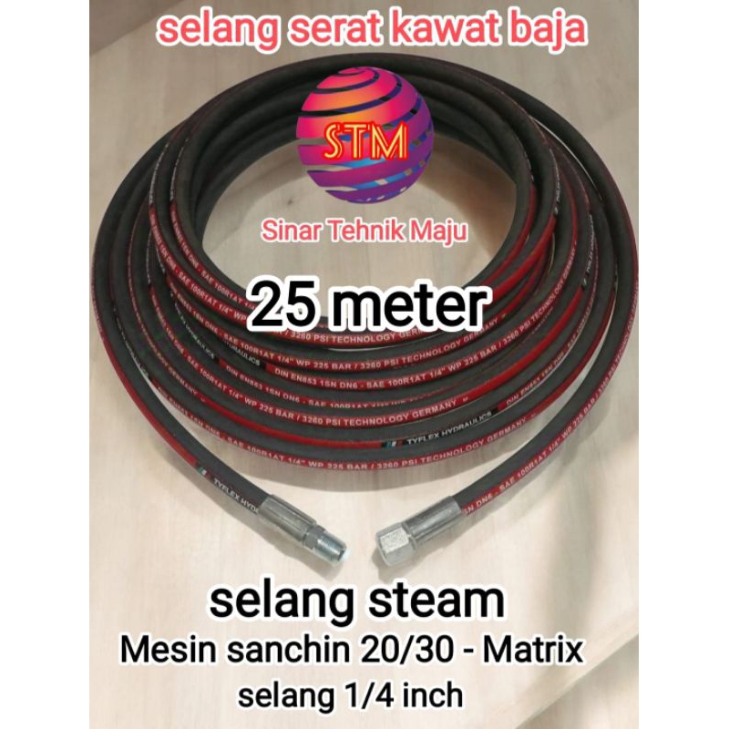 selang steam mesin sanchin 20/30 panjang 25 meter