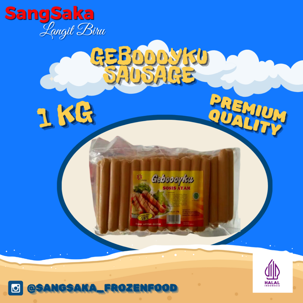 

SOSIS GEBOY GEBOOYKU SOSIS AYAM ISI 1 KILO GRAM