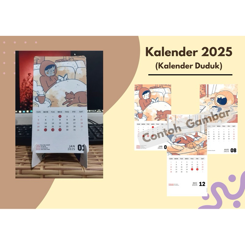 

Kalender Meja Standing Aesthetic 2025