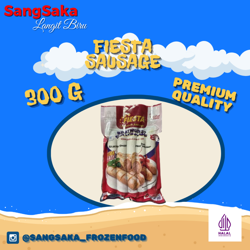 

SOSI FIESTA BEEF SOUSAGES ISI 300 GRAM