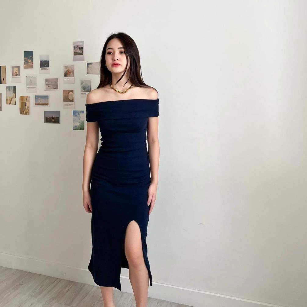 Bodycon Dress Knit Rib Stretchy