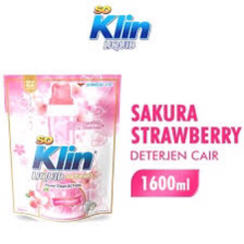 [100% PRODUK ORI] SO KLIN LIQUID "Sakura Strawberry" 1600 ML