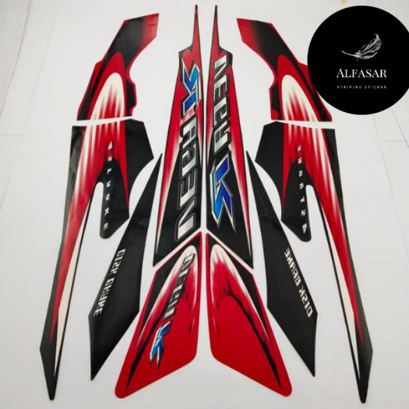 STICKER Striping YAMAHA VEGA R New 2006 Hitam Merah