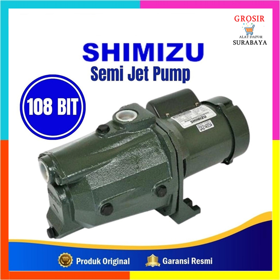 SHIMIZU PS 108 BIT / Shimizu Pompa Air Semi Jet Pump (non tabung)