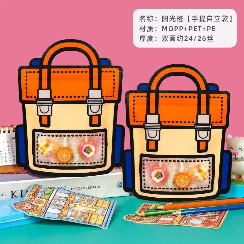 

ZIPPER PLASTIK BAG BINGKISAN BENTUK RANSEL V2 GOODIE BAG PLASTIC POUCH BAG ULANG TAHUN MURAH COD